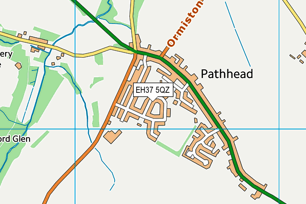 EH37 5QZ map - OS VectorMap District (Ordnance Survey) EH37 5QZ map - OS VectorMap District (Ordnance Survey)