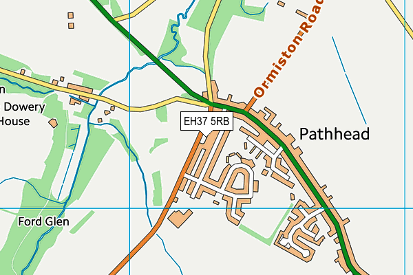 EH37 5RB map - OS VectorMap District (Ordnance Survey) EH37 5RB map - OS VectorMap District (Ordnance Survey)