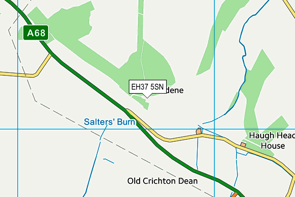 EH37 5SN map - OS VectorMap District (Ordnance Survey)