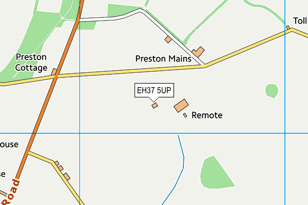 EH37 5UP map - OS VectorMap District (Ordnance Survey)