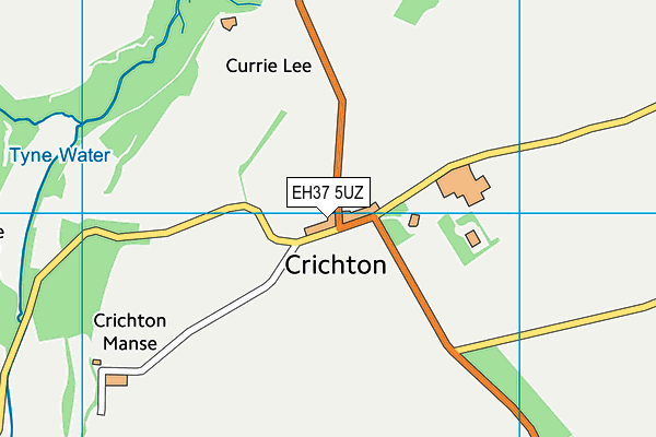 EH37 5UZ map - OS VectorMap District (Ordnance Survey)