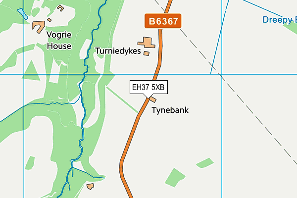 EH37 5XB map - OS VectorMap District (Ordnance Survey) EH37 5XB map - OS VectorMap District (Ordnance Survey)