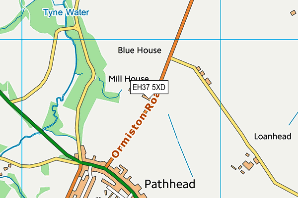 EH37 5XD map - OS VectorMap District (Ordnance Survey) EH37 5XD map - OS VectorMap District (Ordnance Survey)