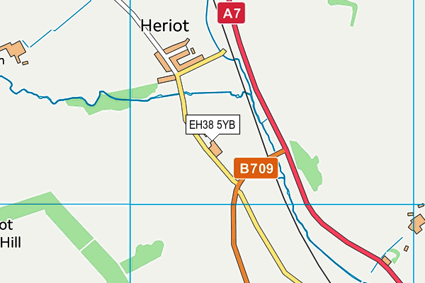 EH38 5YB map - OS VectorMap District (Ordnance Survey) EH38 5YB map - OS VectorMap District (Ordnance Survey)