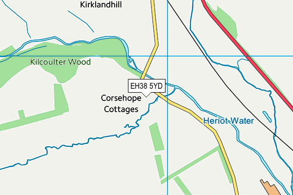 EH38 5YD map - OS VectorMap District (Ordnance Survey) EH38 5YD map - OS VectorMap District (Ordnance Survey)