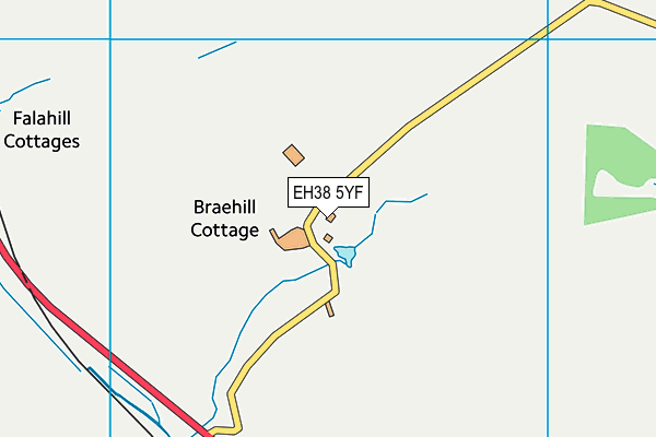 EH38 5YF map - OS VectorMap District (Ordnance Survey) EH38 5YF map - OS VectorMap District (Ordnance Survey)