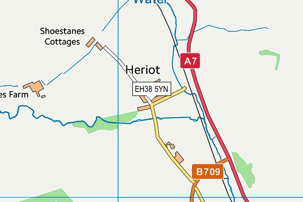 EH38 5YN map - OS VectorMap District (Ordnance Survey) EH38 5YN map - OS VectorMap District (Ordnance Survey)