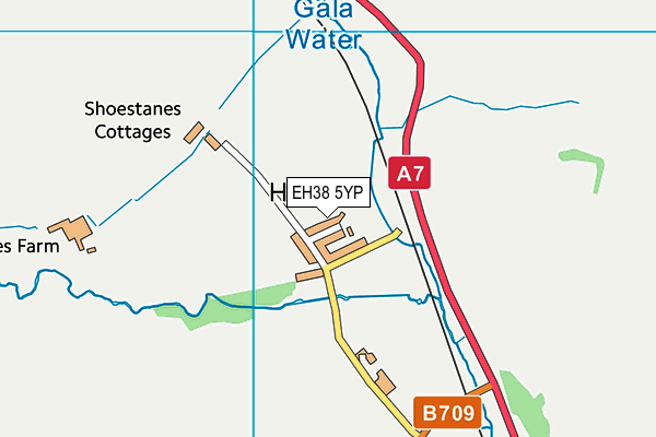 EH38 5YP map - OS VectorMap District (Ordnance Survey) EH38 5YP map - OS VectorMap District (Ordnance Survey)