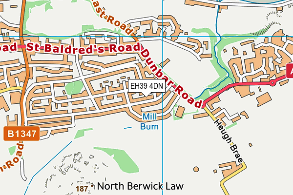 EH39 4DN map - OS VectorMap District (Ordnance Survey) EH39 4DN map - OS VectorMap District (Ordnance Survey)