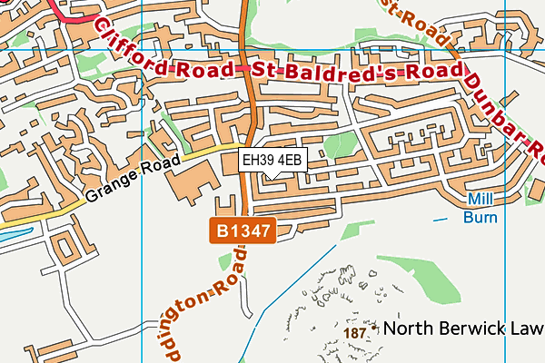 EH39 4EB map - OS VectorMap District (Ordnance Survey) EH39 4EB map - OS VectorMap District (Ordnance Survey)