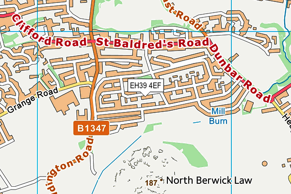 EH39 4EF map - OS VectorMap District (Ordnance Survey) EH39 4EF map - OS VectorMap District (Ordnance Survey)