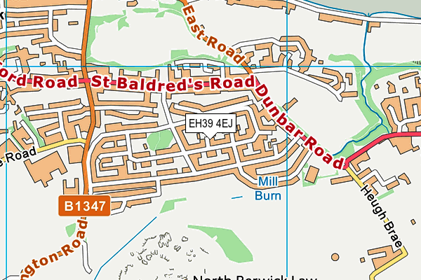 EH39 4EJ map - OS VectorMap District (Ordnance Survey) EH39 4EJ map - OS VectorMap District (Ordnance Survey)