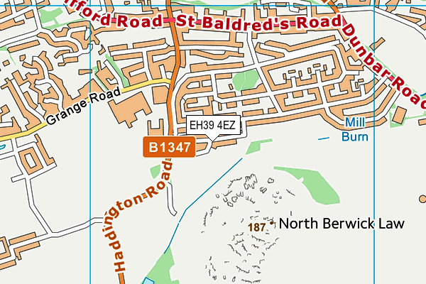 EH39 4EZ map - OS VectorMap District (Ordnance Survey) EH39 4EZ map - OS VectorMap District (Ordnance Survey)