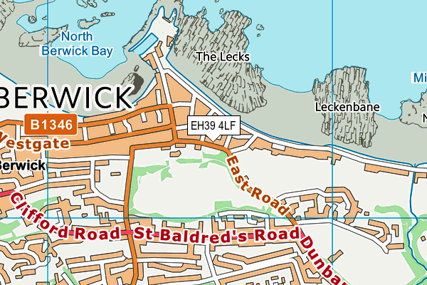 EH39 4LF map - OS VectorMap District (Ordnance Survey) EH39 4LF map - OS VectorMap District (Ordnance Survey)