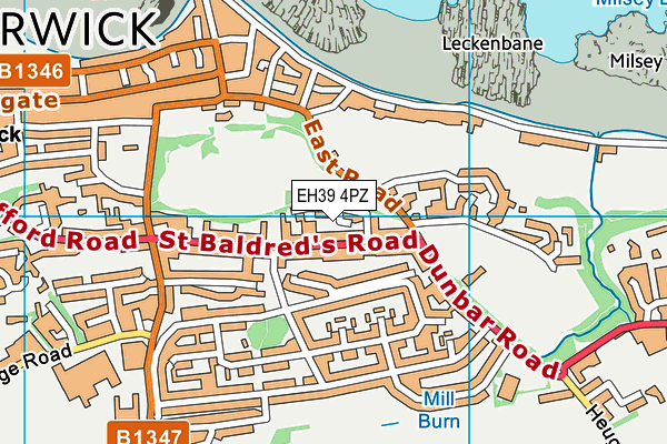 EH39 4PZ map - OS VectorMap District (Ordnance Survey) EH39 4PZ map - OS VectorMap District (Ordnance Survey)