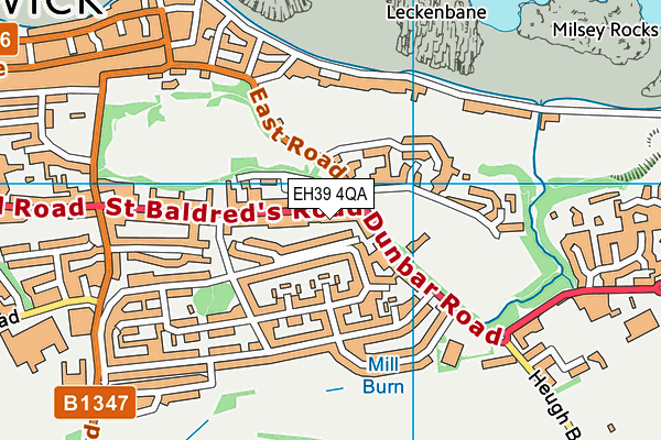 EH39 4QA map - OS VectorMap District (Ordnance Survey) EH39 4QA map - OS VectorMap District (Ordnance Survey)