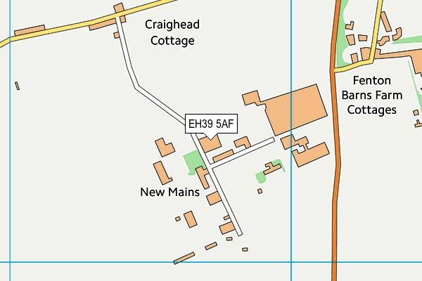 EH39 5AF map - OS VectorMap District (Ordnance Survey) EH39 5AF map - OS VectorMap District (Ordnance Survey)