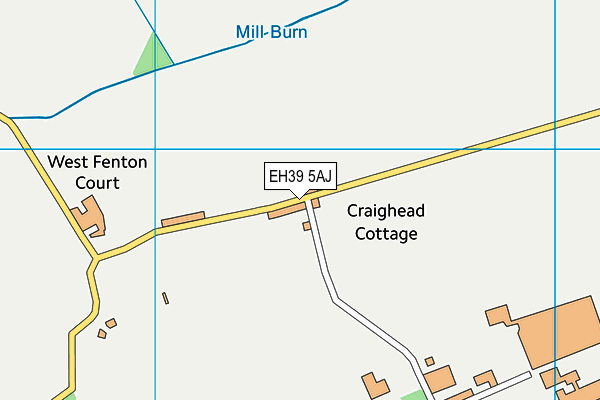 EH39 5AJ map - OS VectorMap District (Ordnance Survey)