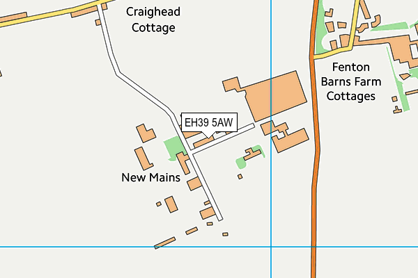EH39 5AW map - OS VectorMap District (Ordnance Survey) EH39 5AW map - OS VectorMap District (Ordnance Survey)