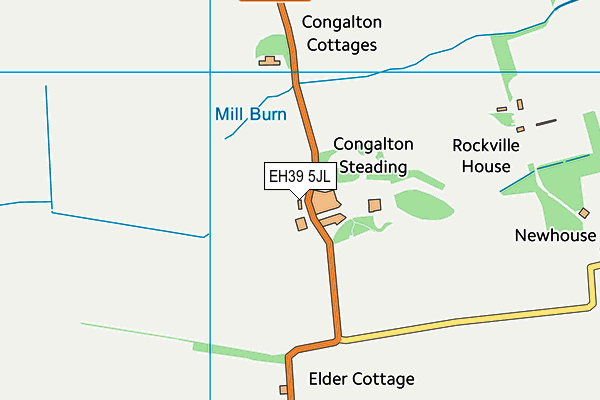 EH39 5JL map - OS VectorMap District (Ordnance Survey) EH39 5JL map - OS VectorMap District (Ordnance Survey)