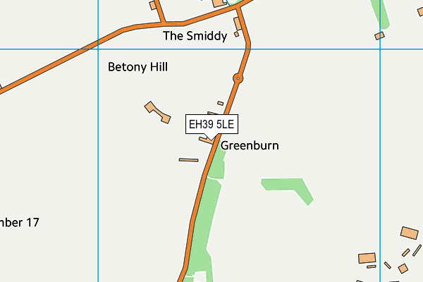 EH39 5LE map - OS VectorMap District (Ordnance Survey) EH39 5LE map - OS VectorMap District (Ordnance Survey)