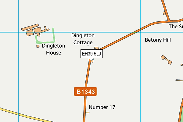 EH39 5LJ map - OS VectorMap District (Ordnance Survey) EH39 5LJ map - OS VectorMap District (Ordnance Survey)