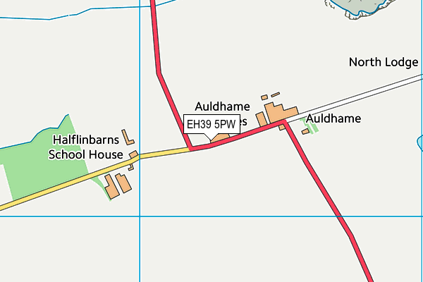 EH39 5PW map - OS VectorMap District (Ordnance Survey) EH39 5PW map - OS VectorMap District (Ordnance Survey)