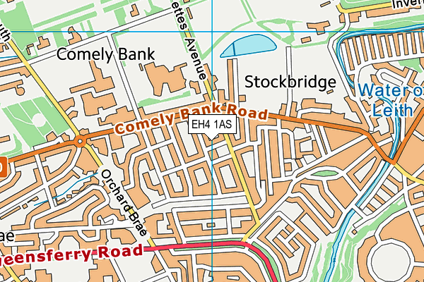 EH4 1AS map - OS VectorMap District (Ordnance Survey)