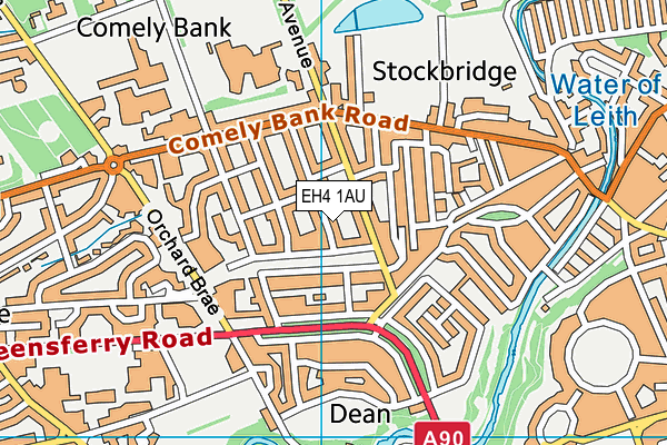 EH4 1AU map - OS VectorMap District (Ordnance Survey) EH4 1AU map - OS VectorMap District (Ordnance Survey)