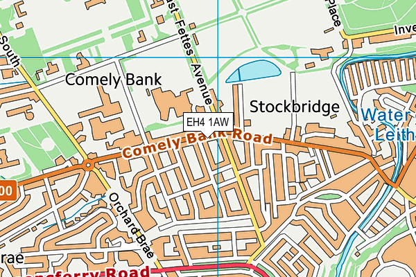 EH4 1AW map - OS VectorMap District (Ordnance Survey) EH4 1AW map - OS VectorMap District (Ordnance Survey)