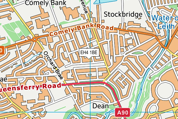 EH4 1BE map - OS VectorMap District (Ordnance Survey) EH4 1BE map - OS VectorMap District (Ordnance Survey)