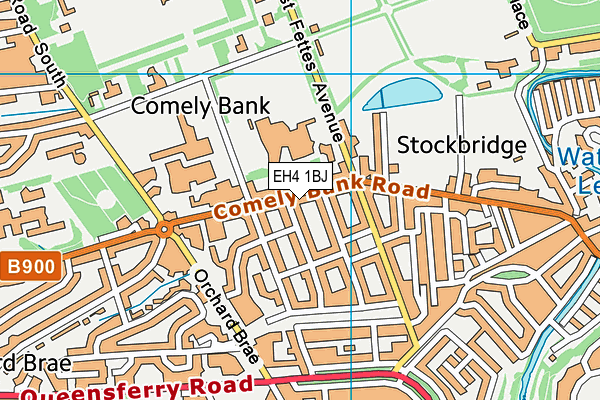 EH4 1BJ map - OS VectorMap District (Ordnance Survey) EH4 1BJ map - OS VectorMap District (Ordnance Survey)