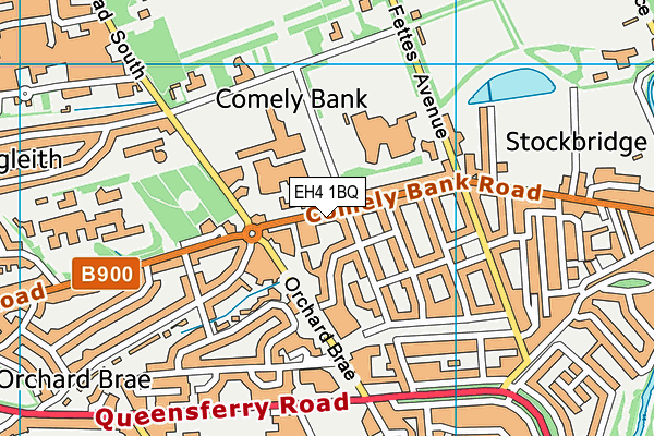 EH4 1BQ map - OS VectorMap District (Ordnance Survey) EH4 1BQ map - OS VectorMap District (Ordnance Survey)