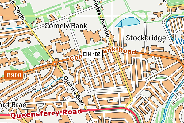 EH4 1BZ map - OS VectorMap District (Ordnance Survey) EH4 1BZ map - OS VectorMap District (Ordnance Survey)