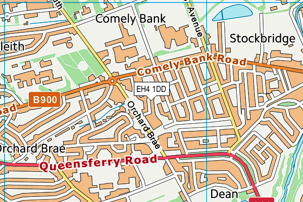 EH4 1DD map - OS VectorMap District (Ordnance Survey)