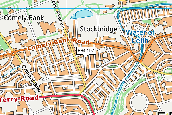EH4 1DZ map - OS VectorMap District (Ordnance Survey)