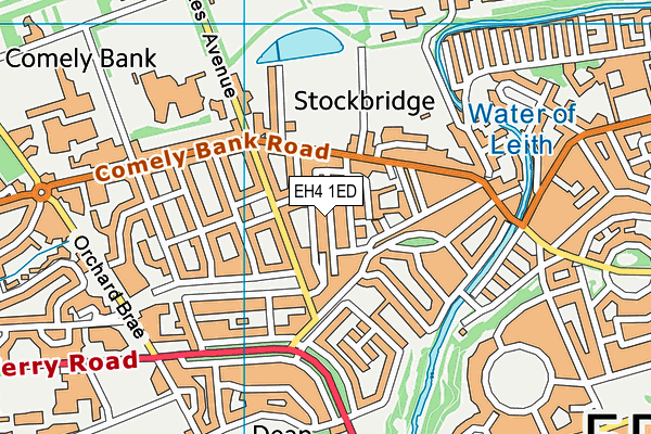 EH4 1ED map - OS VectorMap District (Ordnance Survey) EH4 1ED map - OS VectorMap District (Ordnance Survey)