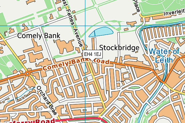 EH4 1EJ map - OS VectorMap District (Ordnance Survey)