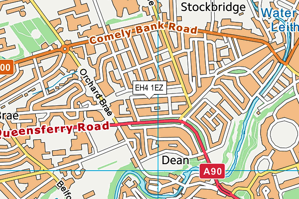 EH4 1EZ map - OS VectorMap District (Ordnance Survey) EH4 1EZ map - OS VectorMap District (Ordnance Survey)