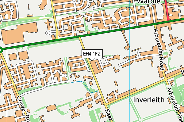 EH4 1FZ map - OS VectorMap District (Ordnance Survey) EH4 1FZ map - OS VectorMap District (Ordnance Survey)