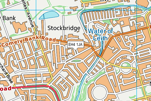 EH4 1JA map - OS VectorMap District (Ordnance Survey) EH4 1JA map - OS VectorMap District (Ordnance Survey)