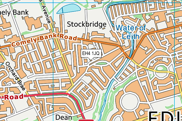 EH4 1JQ map - OS VectorMap District (Ordnance Survey)