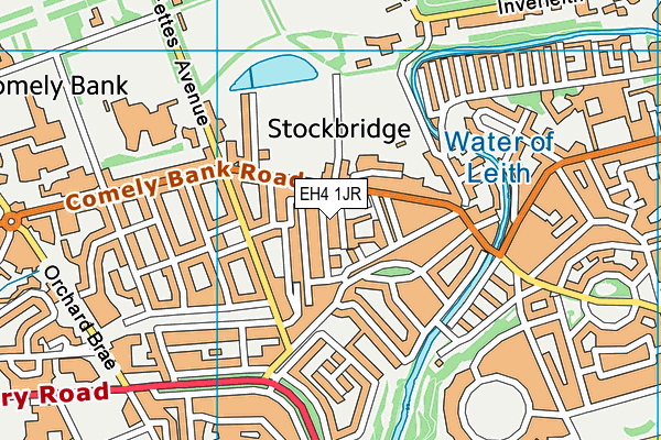 EH4 1JR map - OS VectorMap District (Ordnance Survey) EH4 1JR map - OS VectorMap District (Ordnance Survey)