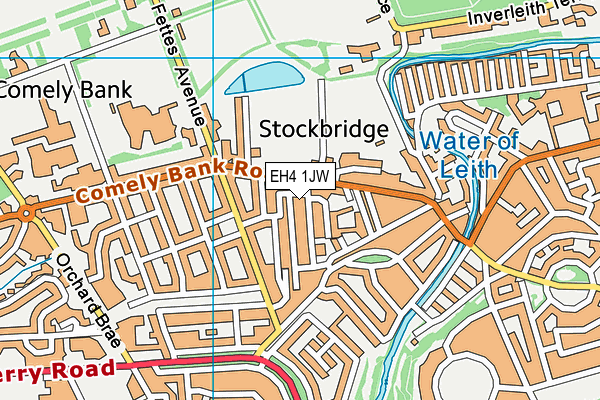 EH4 1JW map - OS VectorMap District (Ordnance Survey) EH4 1JW map - OS VectorMap District (Ordnance Survey)