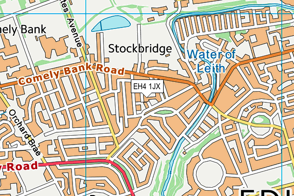 EH4 1JX map - OS VectorMap District (Ordnance Survey) EH4 1JX map - OS VectorMap District (Ordnance Survey)