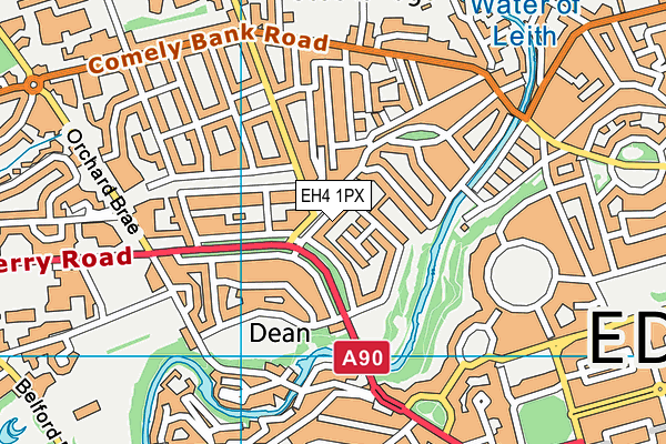 EH4 1PX map - OS VectorMap District (Ordnance Survey) EH4 1PX map - OS VectorMap District (Ordnance Survey)