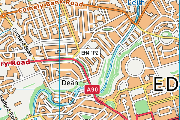 EH4 1PZ map - OS VectorMap District (Ordnance Survey) EH4 1PZ map - OS VectorMap District (Ordnance Survey)