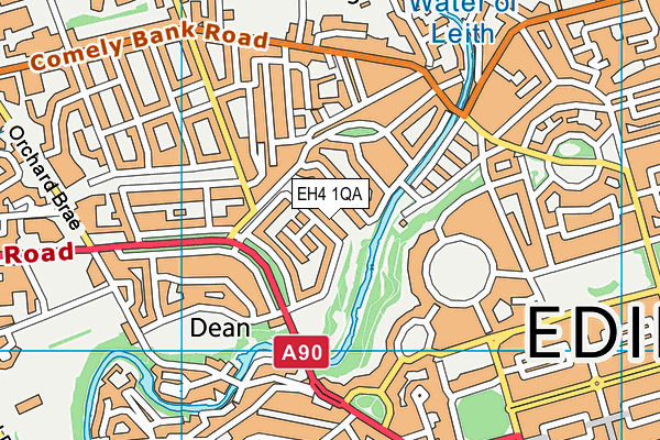 EH4 1QA map - OS VectorMap District (Ordnance Survey) EH4 1QA map - OS VectorMap District (Ordnance Survey)