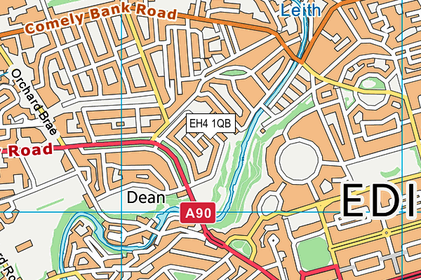 EH4 1QB map - OS VectorMap District (Ordnance Survey) EH4 1QB map - OS VectorMap District (Ordnance Survey)