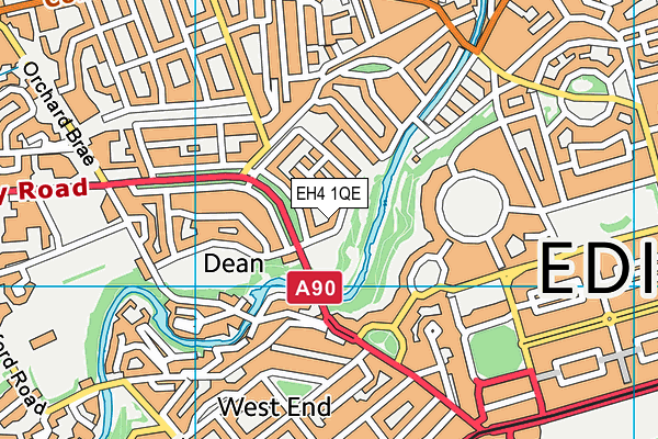 EH4 1QE map - OS VectorMap District (Ordnance Survey)